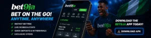 Bet9ja live betting Nigeria sports betting app odds football betting markets